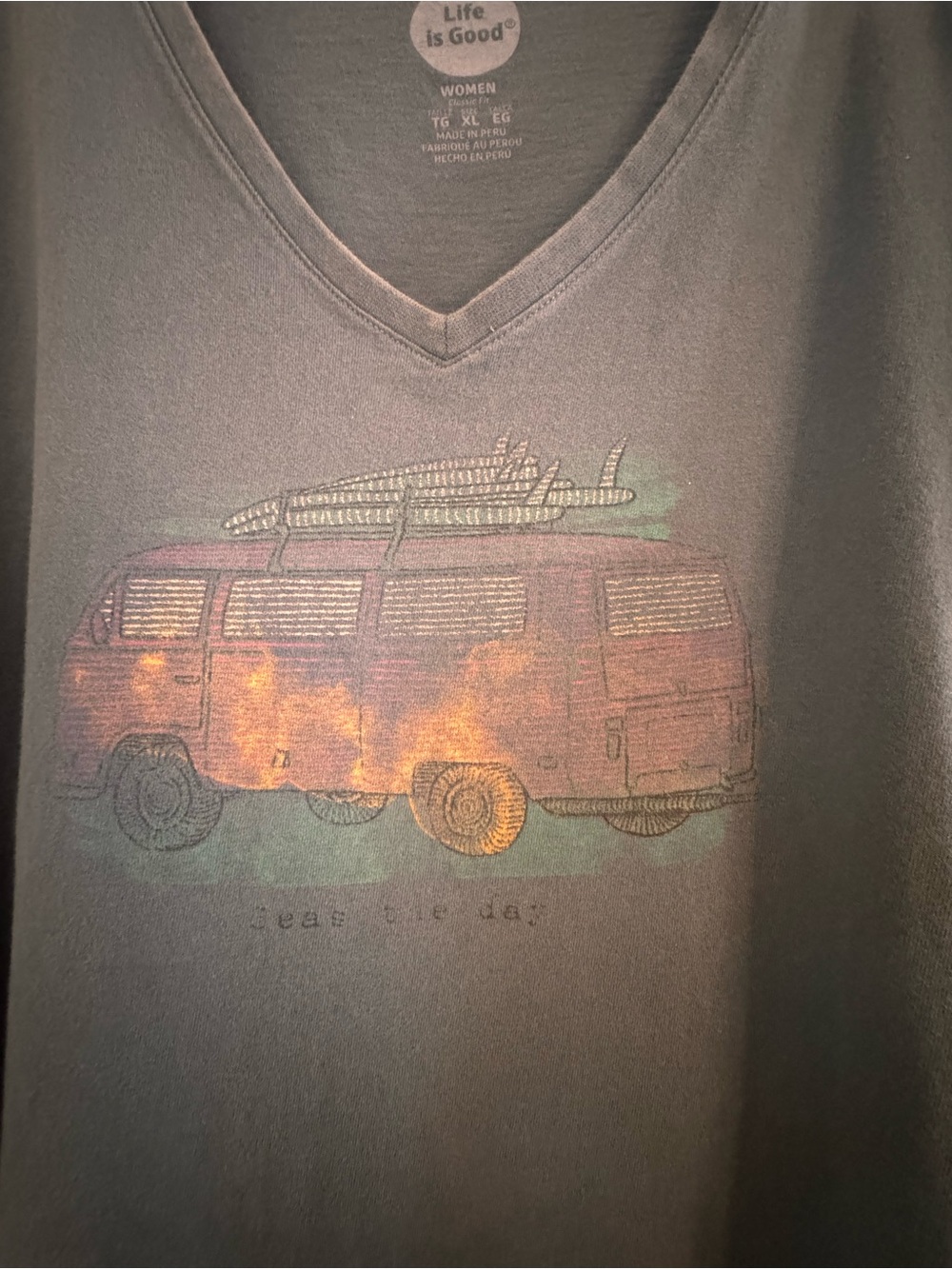 Life Is Good Surfer Van Tee XL - Picture 6 of 9